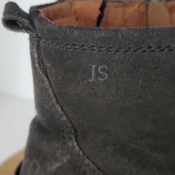 Josef Seibel Toni Studded Harness Suede Side Zip Booties Black Silver Size EU 38 - Picture 6 of 11